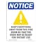 Signmission OSHA Notice, 7" Height, Keep Everything Away Sign With Symbol, 7" X 5", Portrait OS-NS-D-57-V-13804 - alternate 1